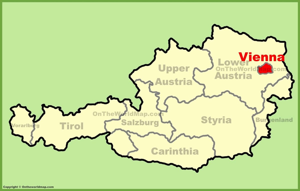 Вена Аўстрыя карта