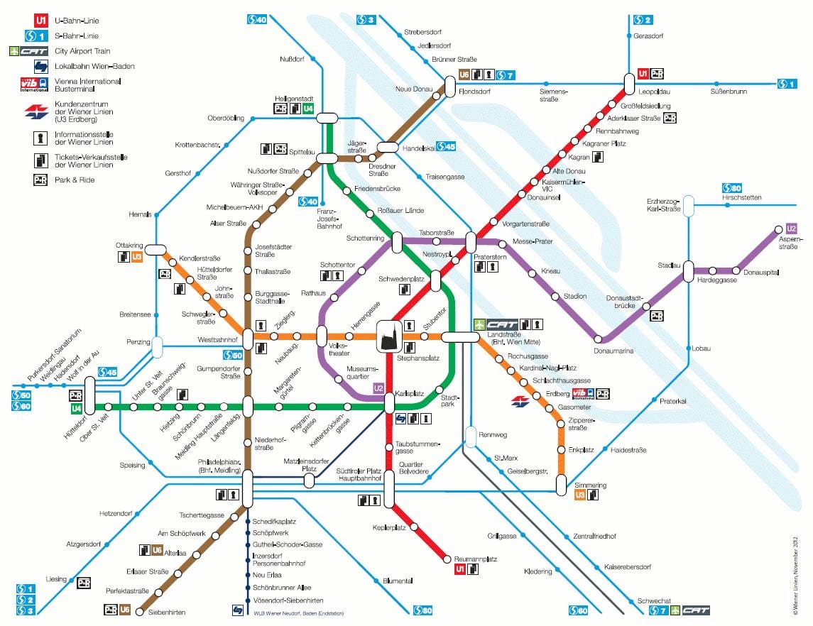 Вены на s Bahn карта