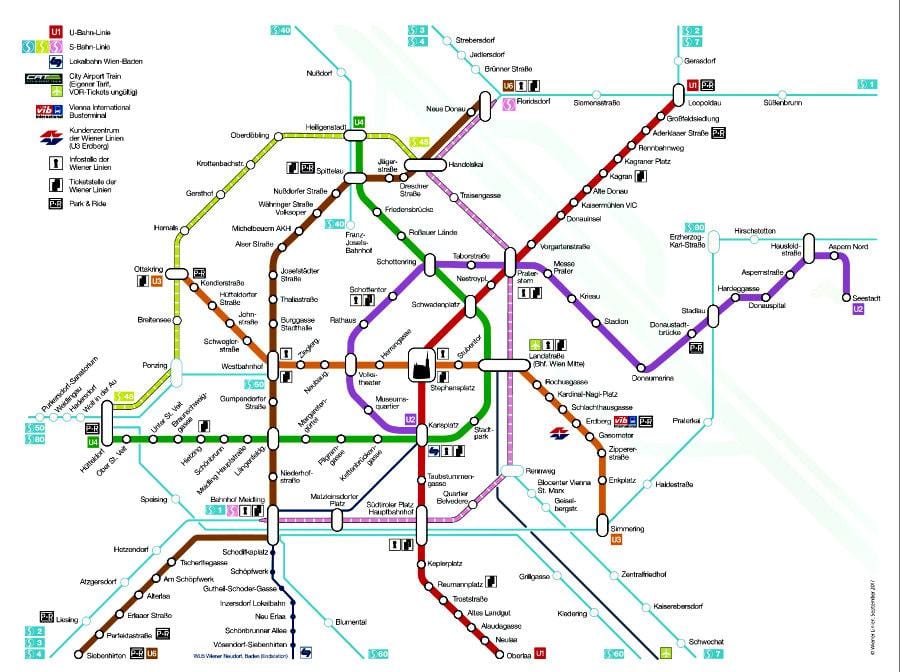 Вена карта метро