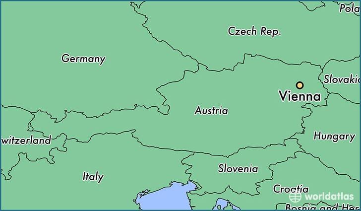 Вена на карце