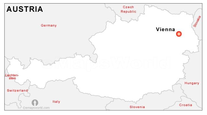 Карта сталіцы Аўстрыі