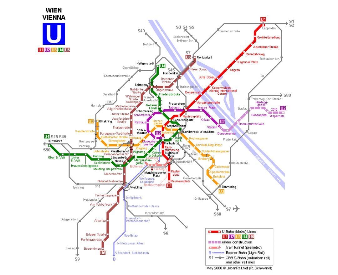 Карта У1 Вена