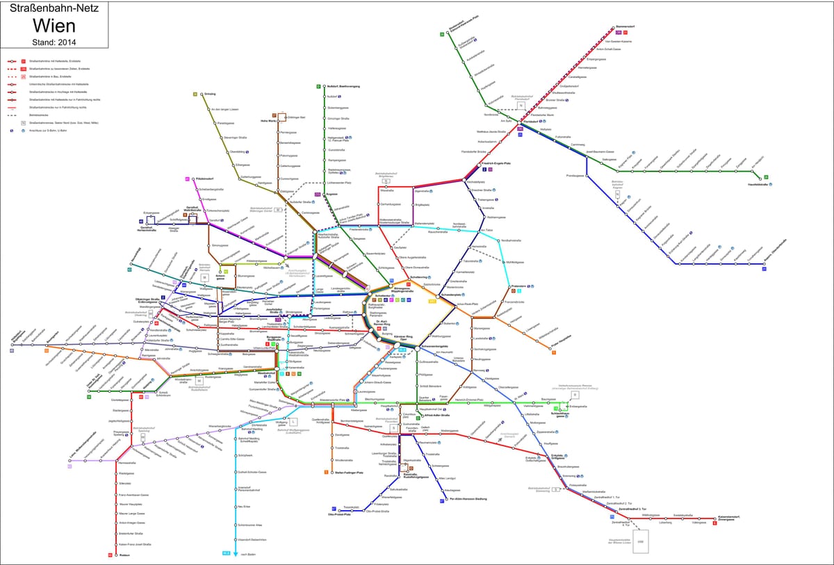 Вена strassenbahn карце