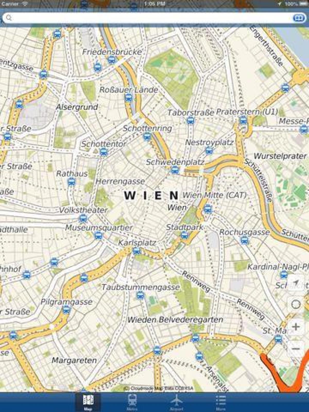 Венскую карту прыкладанне 