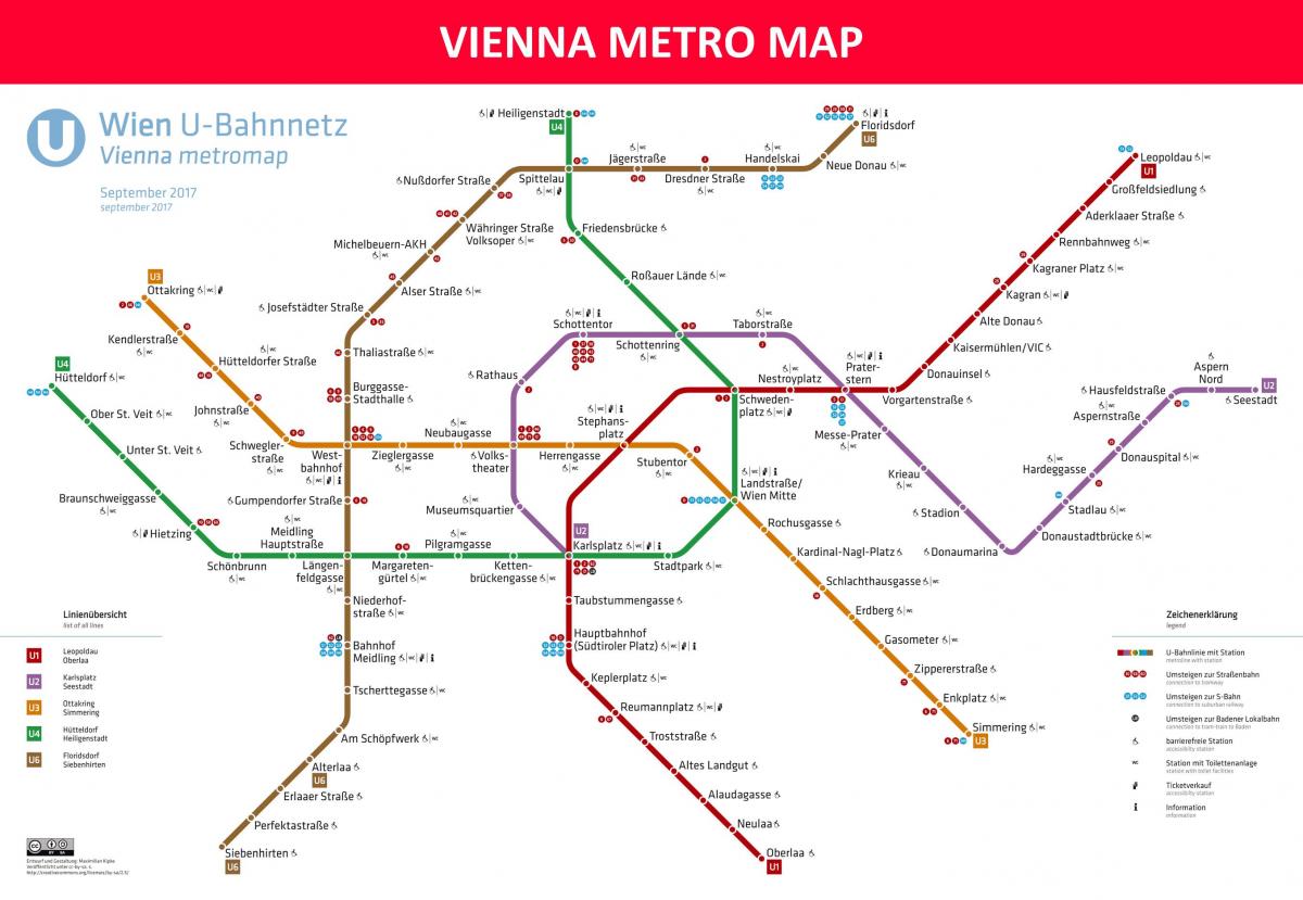 Карта Вены прыкладання Metro 