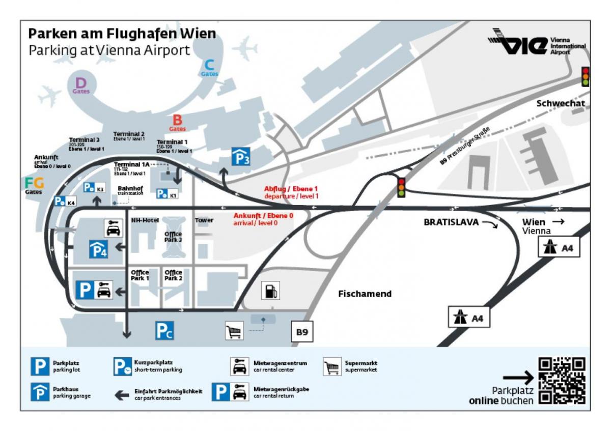Карта Венскага аэрапорта 