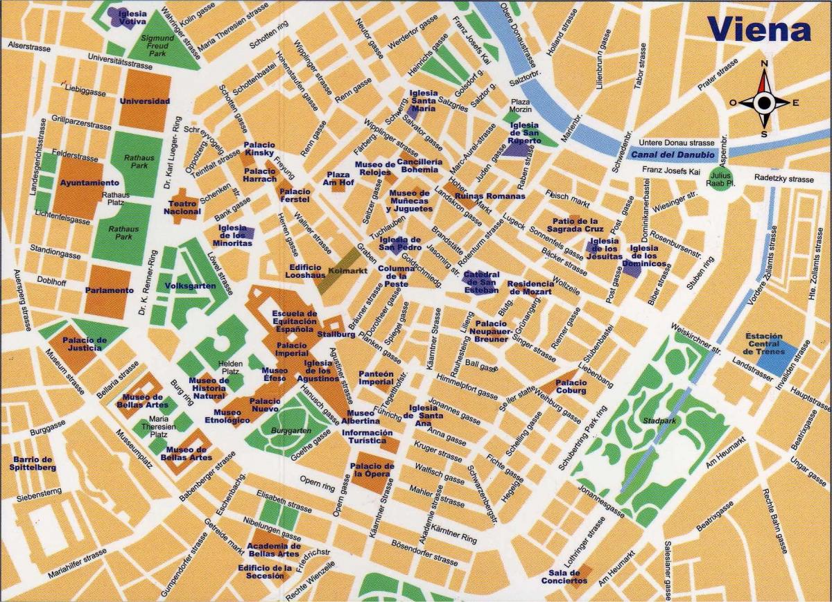 Карту вуліца Цэнтральная Вена