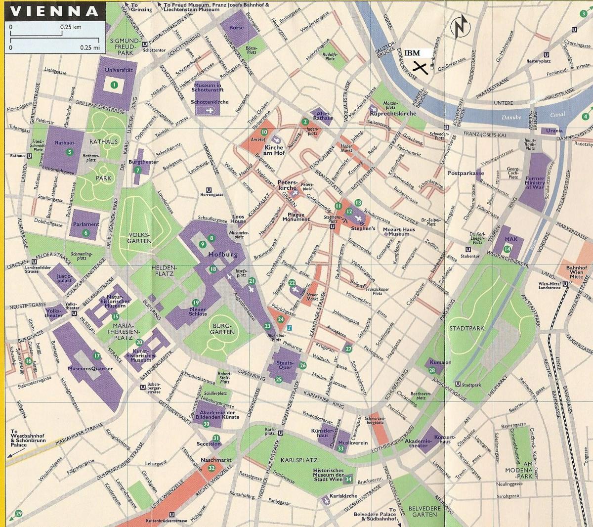 Карта крам у Вене 