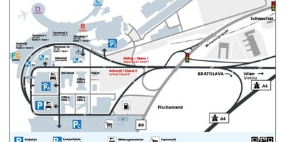 Карта Венскага аэрапорта 