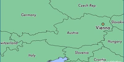 Вена на карце