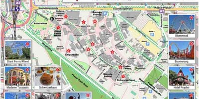 Карта Венскі парк і ездзіць