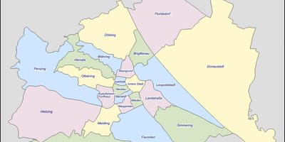Вена Аўстрыя раён на карце