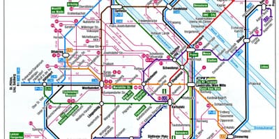 Карта Вены Аўстрыя цягнік