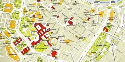 Вена гістарычны цэнтр на карце 