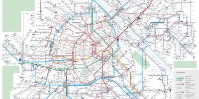 Карта Вены грамадскім транспартам