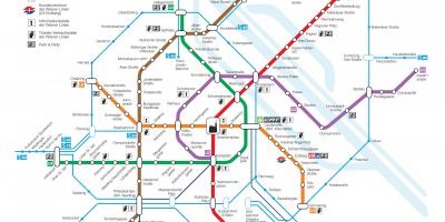 Вена Аўстрыя карта метро 
